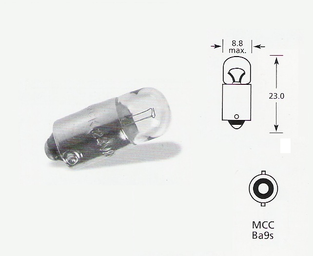 6 volt 4w MCC Ba9s